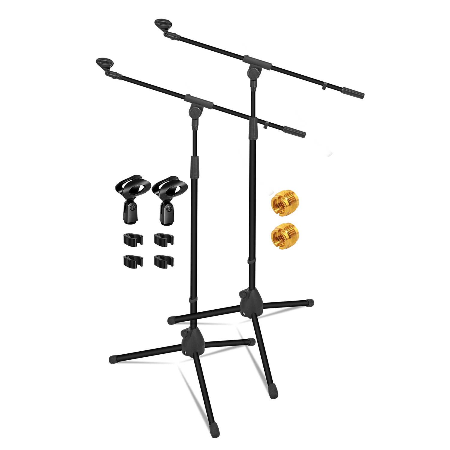 Microphone Stand Boom Arm Floor - 5-częściowy zestaw statywów mikrofonowych podłogowych, uniwersalne,