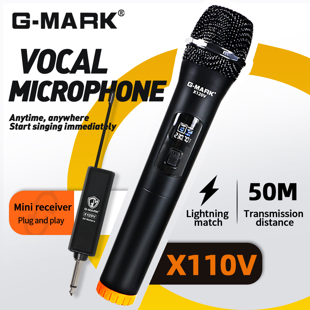 Rechargeable Wireless Mic Lithium Battery - Mikrofon G-MARK X110V Bezprzewodowy Mikrofon Karaoke