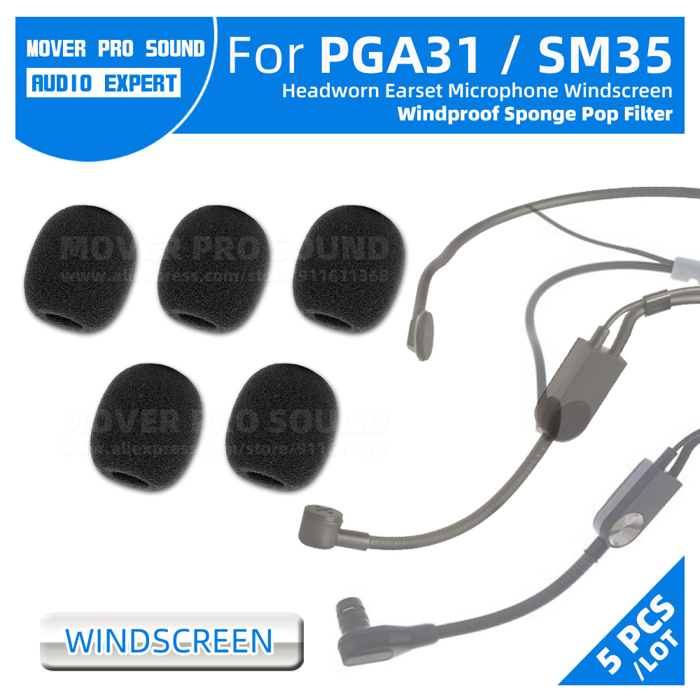 Microphone Pop Filter Foam Windscreen - Kompatybilny z Shure PGA31 SM35 PGA