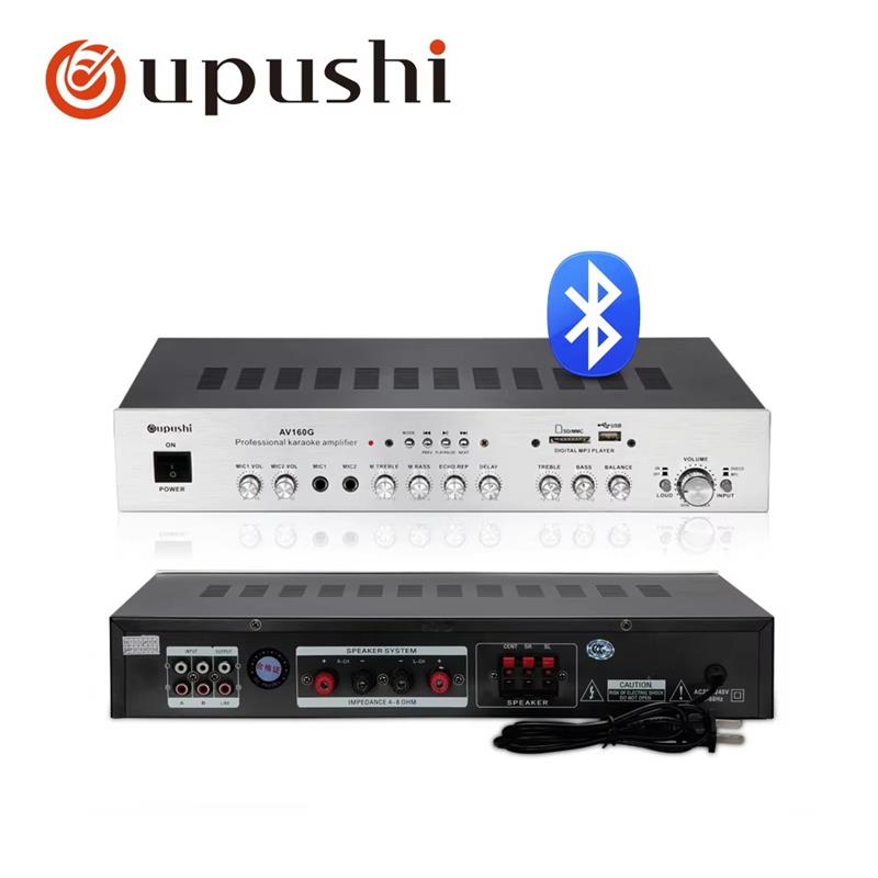 Karaoke Amplifier Mixer Bluetooth - Oupushi 5-kanałowy wzmacniacz karaoke 160W bluetooth
