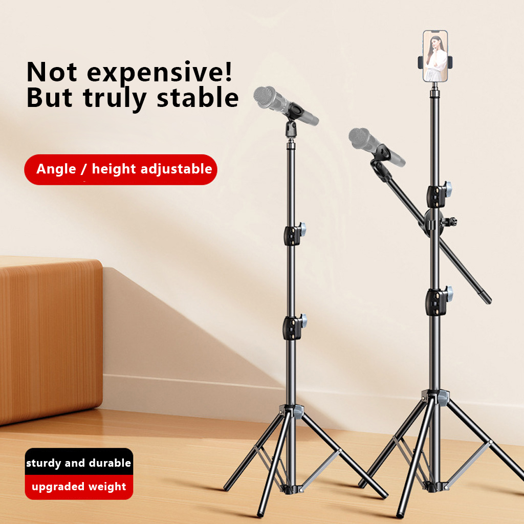 Microphone Stand Boom Arm Floor - Regulowany statyw podłogowy do mikrofonu, 1,7