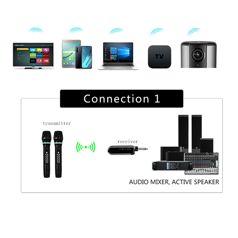 Bluetooth Karaoke Microphone Handheld - Mikrofon bezprzewodowy UHF ręczny Bluetooth do