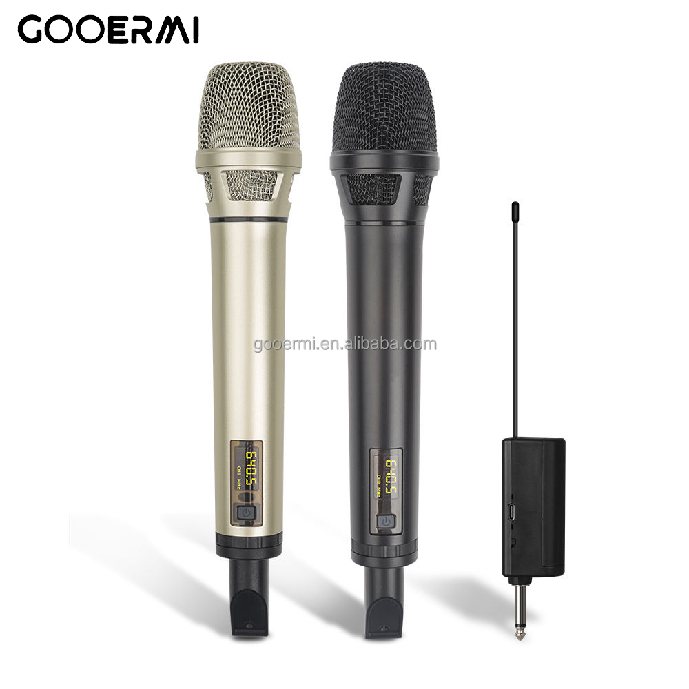 Uhf Wireless Microphone System Dual Channel - Przenośny bezprzewodowy system mikrofonowy UHF, dwukanałowy