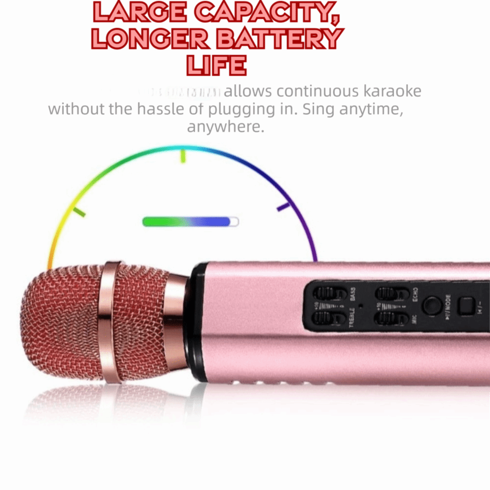 Bluetooth Karaoke Microphone Handheld - Przenośny mikrofon karaoke, profesjonalny, bezprzewodowy, ręczny,