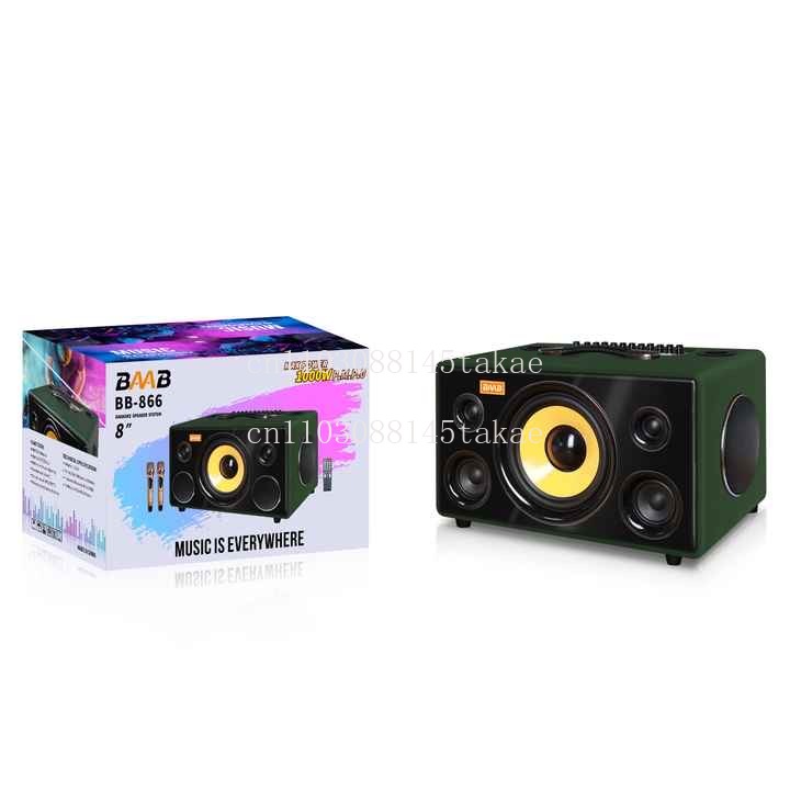 Karaoke Speaker System 100W Rgb - Profesjonalny 8-calowy głośnik HIFI z drewnianą