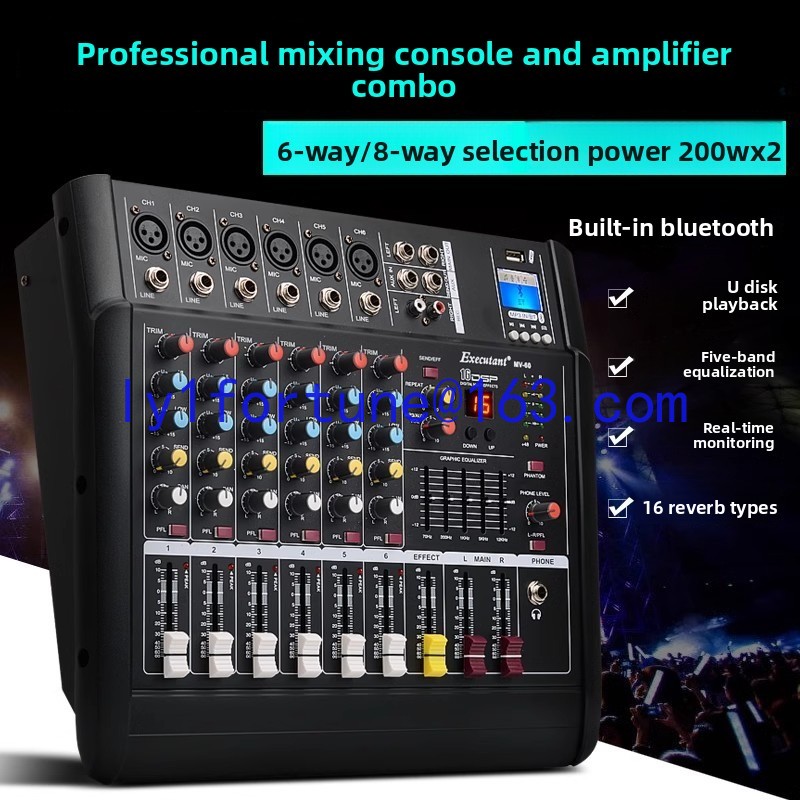Karaoke Amplifier Mixer Bluetooth - Mikser z wzmacniaczem mocy USB Bluetooth