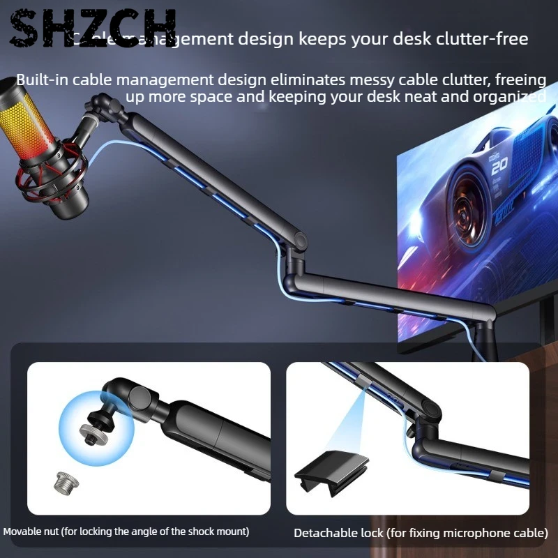 Stojak na mikrofon do transmis – Microphone Stand Boom Arm Floor recenzja i cena