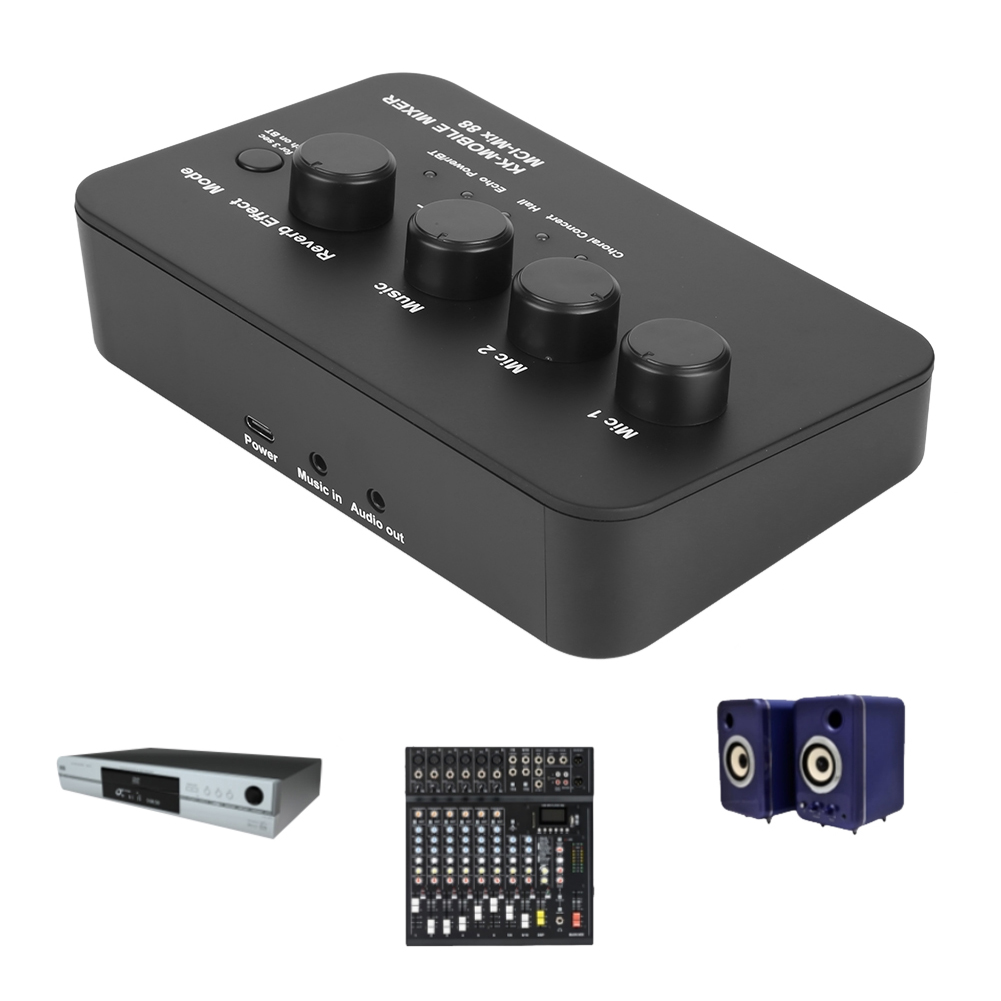 Mikser audio do karaoke z wejś – Karaoke Amplifier Mixer Bluetooth recenzja i cena